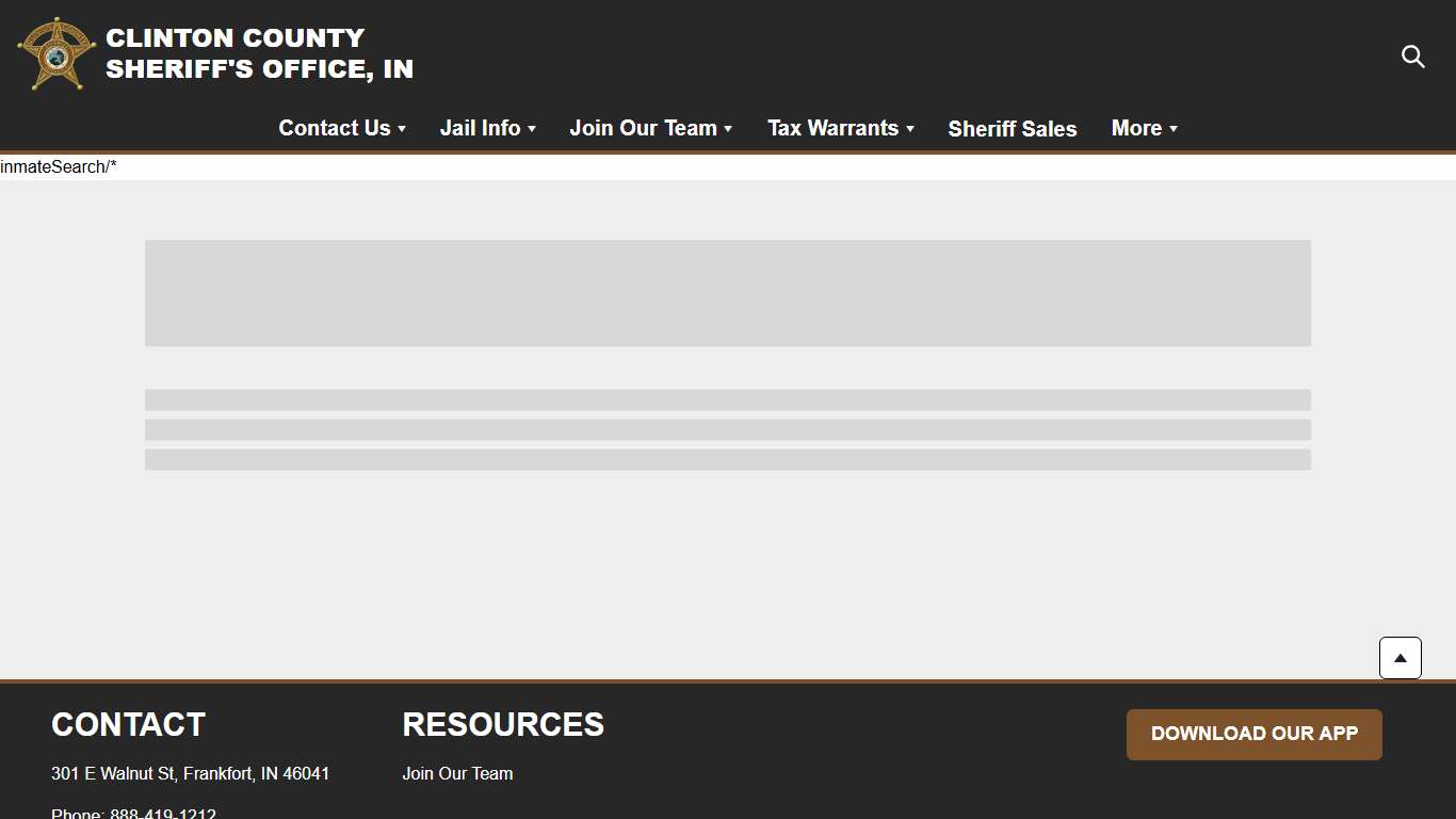 Inmate Search | Clinton County Sheriff’s Office IN