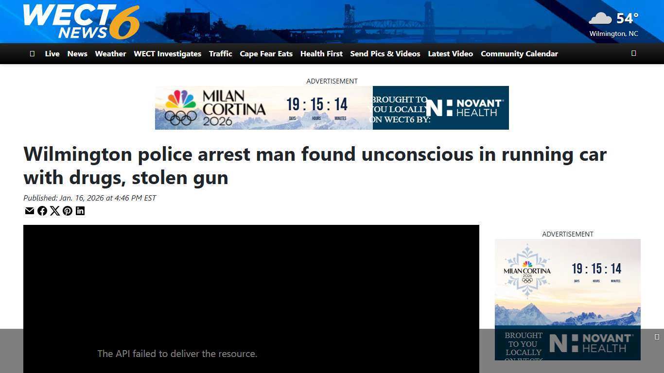 Wilmington police arrest man found unconscious in running car with drugs, stolen gun