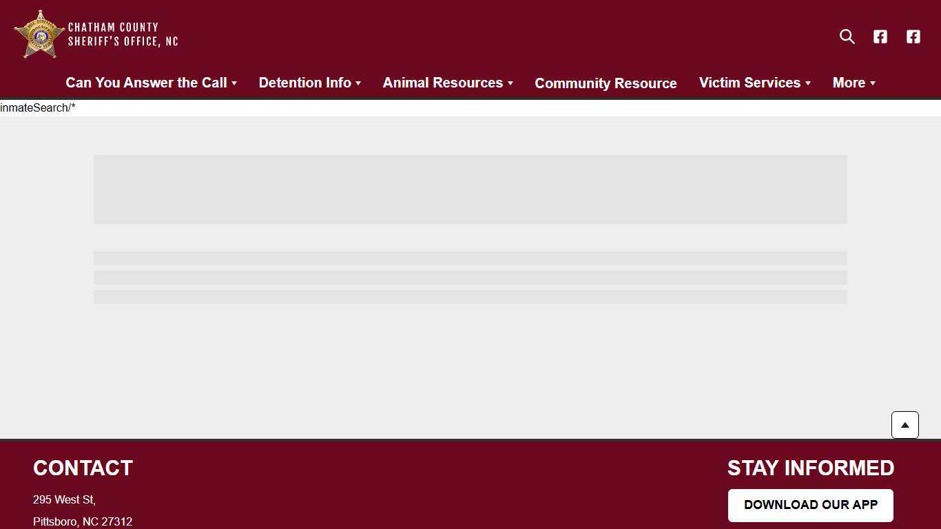 Inmate Search | Chatham County Sheriff’s Office NC